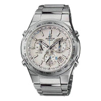 Men's CASIO Edifice Series Stainless Steel Case Strap Waterproof Quartz Movement Watch Silver Mens EF-528D-7AV