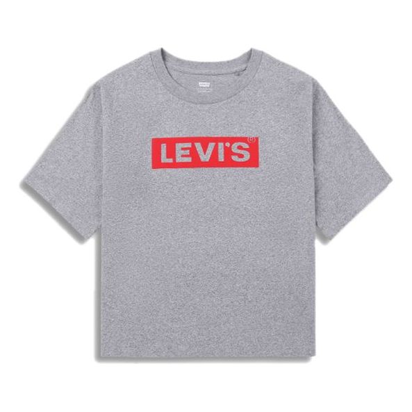 Levis Casual Round Neck Printing Short Sleeve Gray 85634-0007