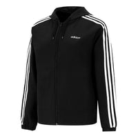 (WMNS) adidas neo Training Sports Stripe Loose Hooded Jacket Black H36746