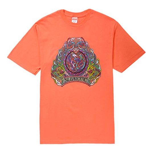Supreme SS19 Knot Tee Neon Orange Printing Short Sleeve Unisex T-Shirt SUP-SS19-254