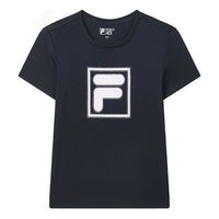 (WMNS) FILA Round Neck Sports Short Sleeve Blue F11W028147F-NV