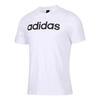 Men's adidas Comm Tee Large Alphabet Logo Printing Pullover Round Neck Short Sleeve White T-Shirt CW3589