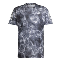 adidas Own The Run Allover Print T-Shirt 'Silver Grey White' IB6394