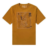 Men's Timberland Map Pattern Printing Short Sleeve Small A2EV8-P47