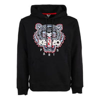 Men's KENZO Tiger Head Embroidered Pattern hooded Sports Black FA55SW4154XA-99