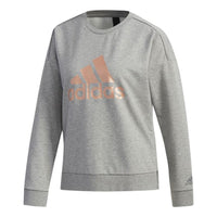 (WMNS) adidas Sports Round Neck Pullover Gray EA3104