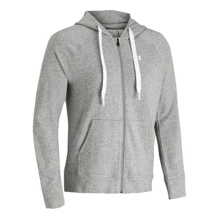 (WMNS) Under Armour Rival Terry Hooded Jacket Gray 1360957-035
