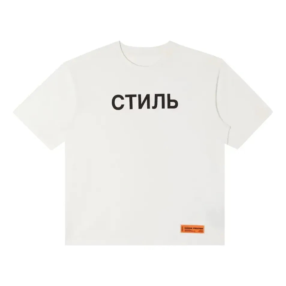 HERON PRESTON CTNMB T-shirt 'White Black' HMAA025C99JER0020310