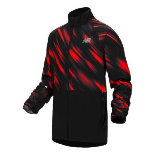 New Balance Silent Hunter Impact Training Jacket Asia Sizing 'Black Red' MJ03206-BK