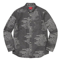 Supreme SS23 Week15 TRADEMARK JACQUARD DENIM Shirt 'Black' SUP-SS23-254