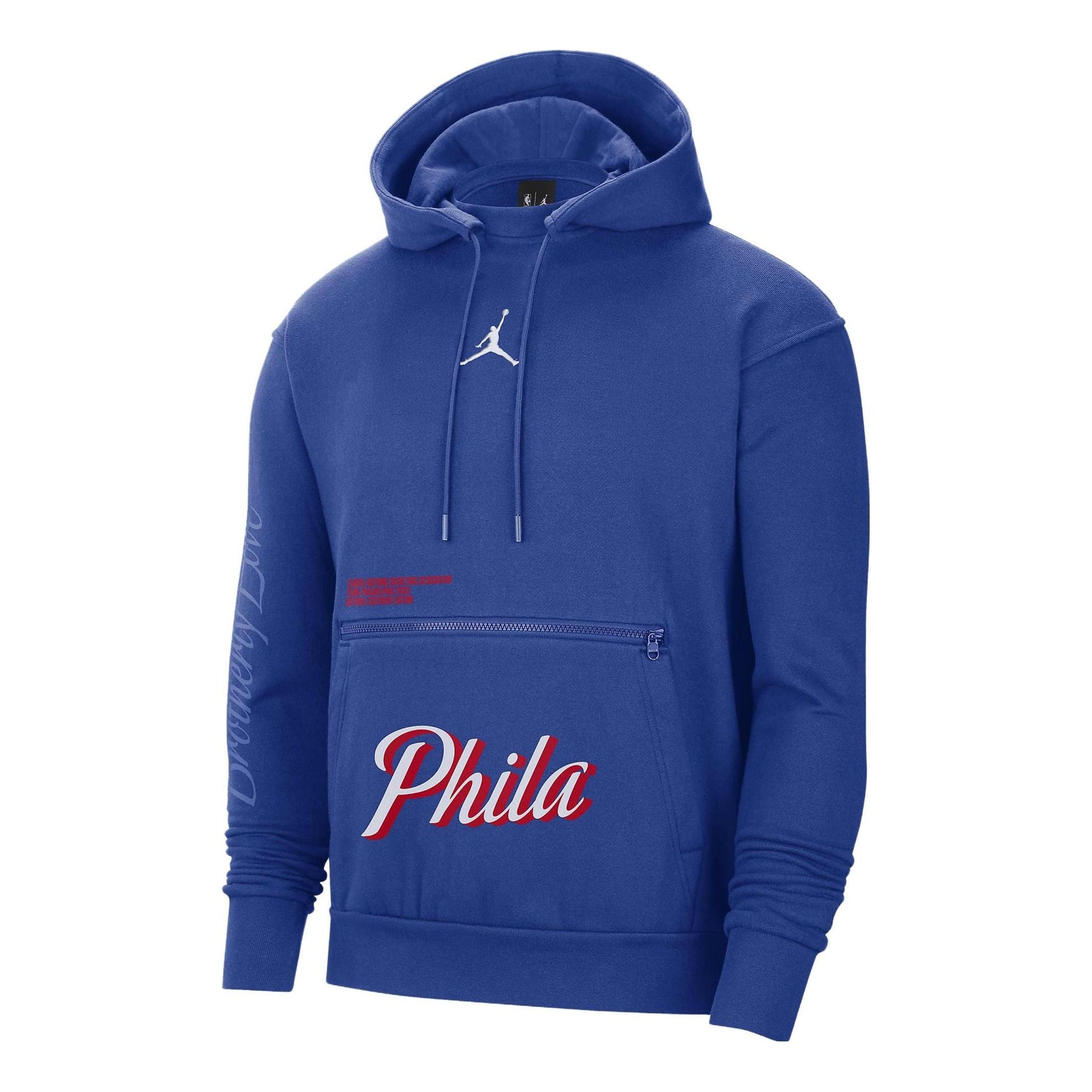 Air Jordan Philadelphia 76ers Courtside Statement Edition Logo Hoodie 'Blue' DR7005-495
