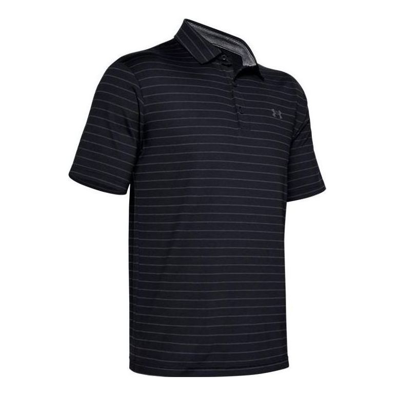 Under Armour Playoff Core Stripe Polo Shirt 'Black' 1351130-001