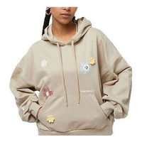 (WMNS) Converse Flora Logo Hoodie Asia Sizing 'Beige' 10025521-A02