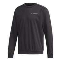 adidas Xplr Hybcrew Q4 Alphabet Printing Solid Color Sports Round Neck Black EH4988