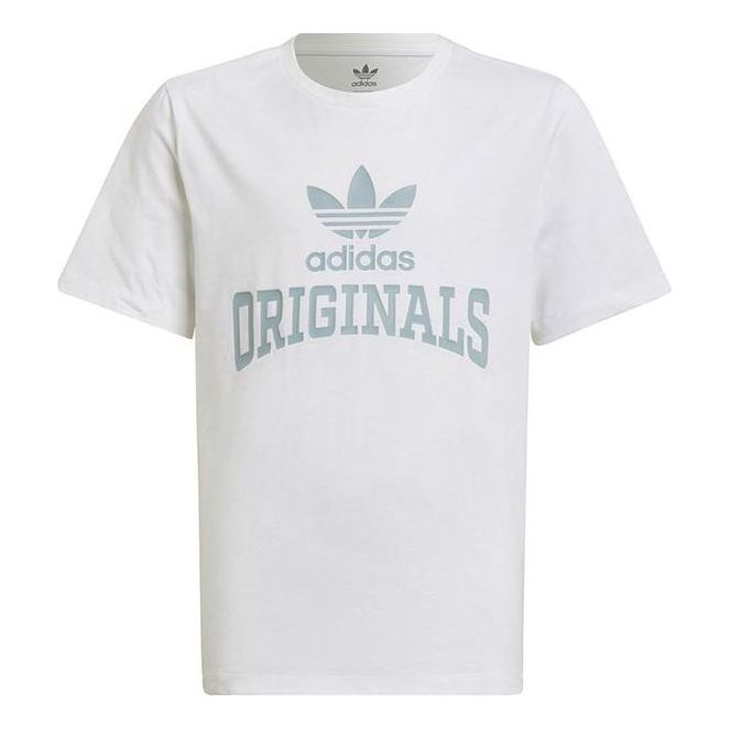 (GS) adidas Originals Graphic Logo T-Shirts 'White' HL6871