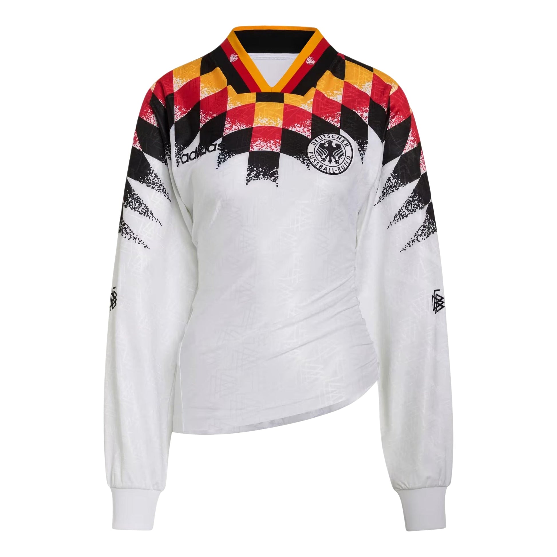 (WMNS) adidas Germany Reconstructed Bringback Jersey Asia Sizing 'White' KE2287