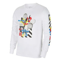 Nike Sportswear Printing Casual Round Neck Long Sleeves White CV5043-100