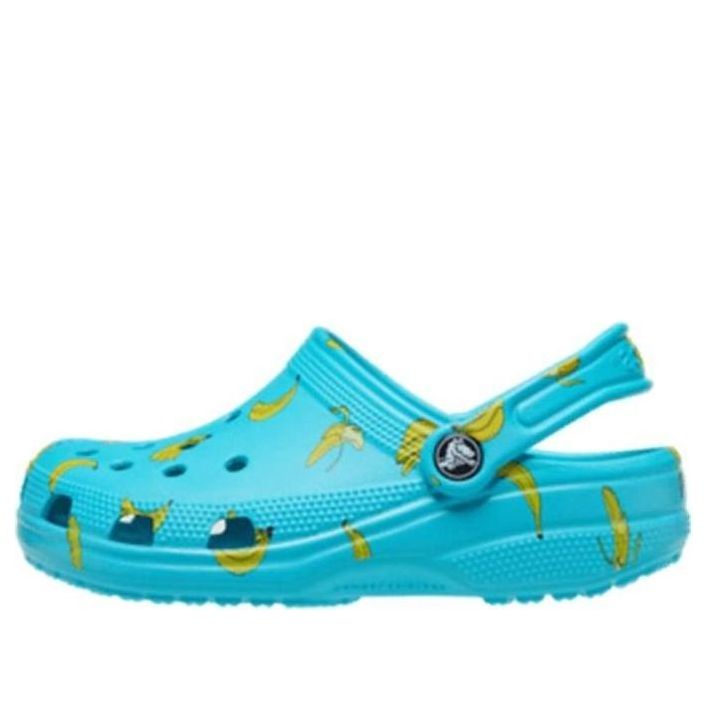 (GS) Crocs Classic Food Print Clogs 'Digital Aqua' 207150-4SL