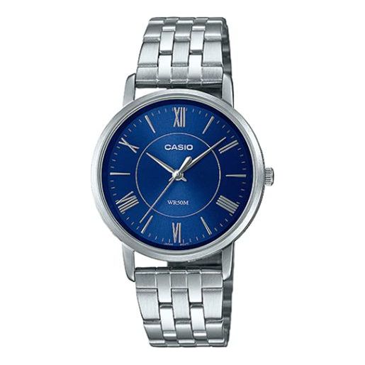 Casio Dress Analog Watch 'Silver Marine Blue' LTP-B110D-2AV