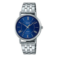 Casio Dress Analog Watch 'Silver Marine Blue' LTP-B110D-2AV