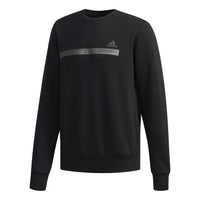 adidas Crew Swt Brand Printing Logo Round Neck Pullover Black DW4578