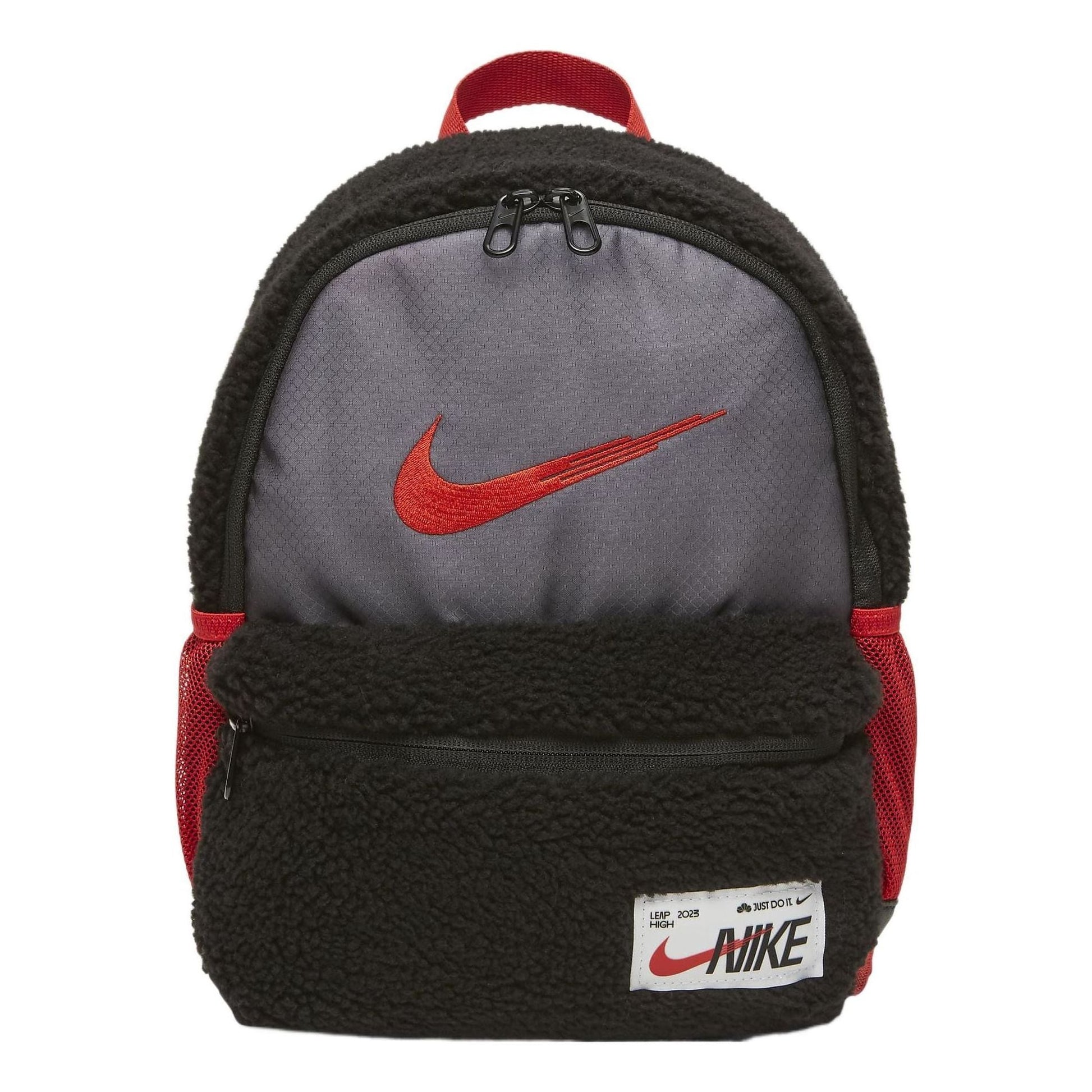 (GS) Nike Mini Backpack-Sherpa 'Black/Red' FD4458-010