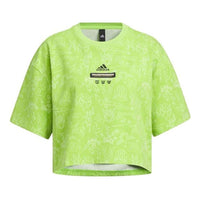 (WMNS) adidas x Transformers Cropped Tee 'Green' IK3476