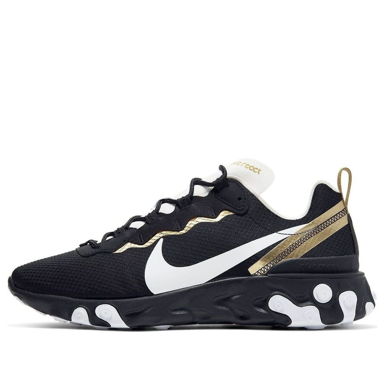 Nike React Element 55 SE 'Black Metallic Gold' CT1590-001