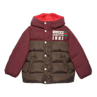 (PS) Gucci Quilted Brand-Embroidered Shell-Down Jacket 'Burgundy' 692667-XWATU-6261