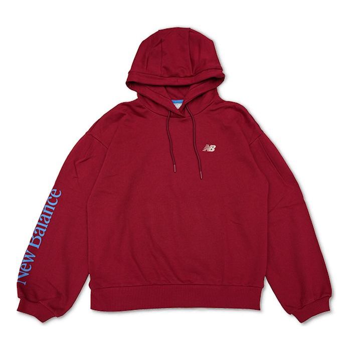 (WMNS) New Balance Hoodie Asia Sizing 'Red' NC933032-BUR