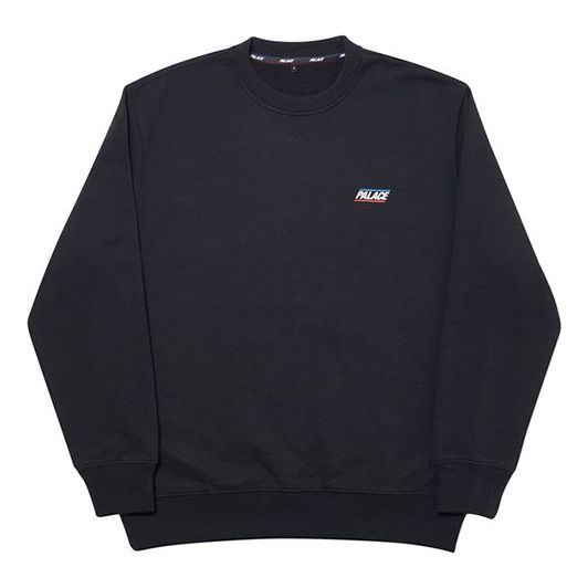 PALACE Unisex Basically A Crew Round-neck Sweatshirt Black PAL-SS20-021