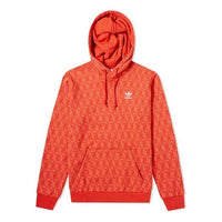 adidas originals Monogram Hoody Casual Sports Printing Drawstring Red FM3407