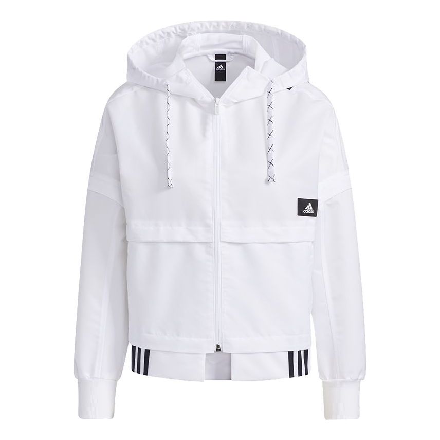 (WMNS) adidas Str Jkt Light Detachable Sleeve Hooded Track Jacket White GT4403