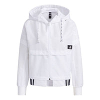 (WMNS) adidas Str Jkt Light Detachable Sleeve Hooded Track Jacket White GT4403