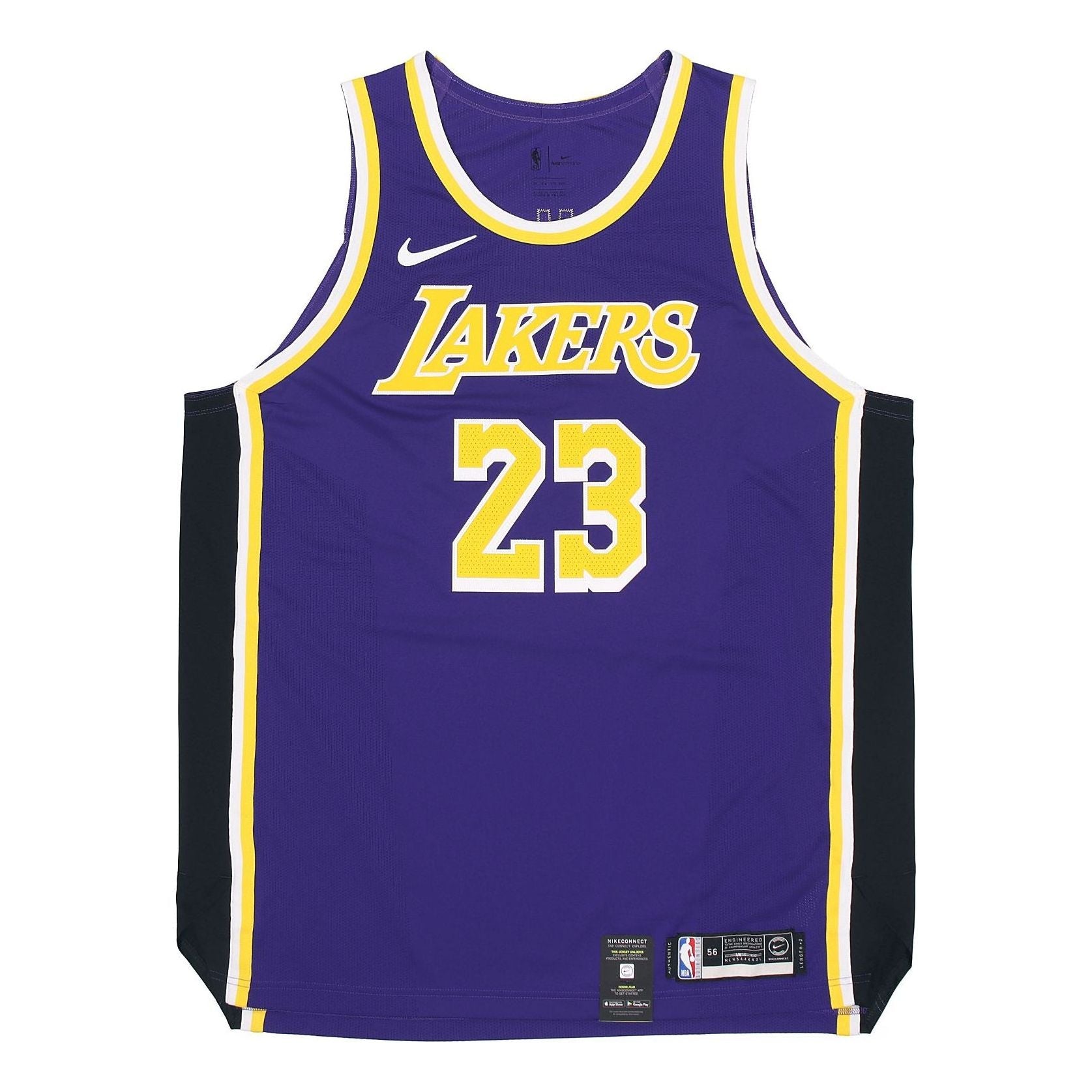 Nike NBA Authentic AU Player Edition Los Angeles Lakers LeBron James No. 23 Basketball Jersey/Vest Purple AJ5197-505