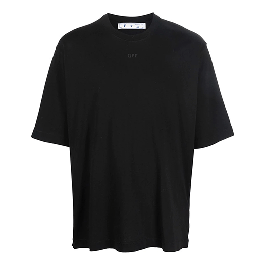Off-White FW21 Arrow Logo Pattern Round Neck Short Sleeve Ordinary Version Black OMAA119F21JER0121010