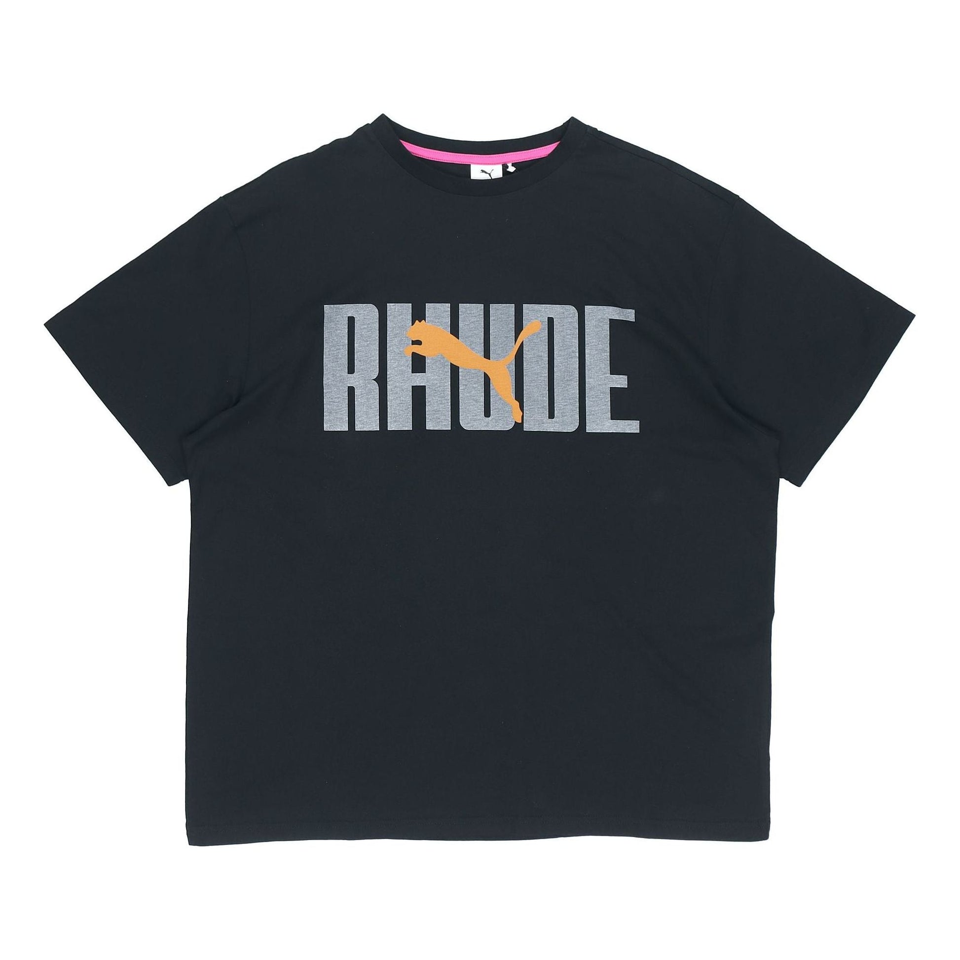 PUMA x RHUDE Crossover Chest logo Printing Short Sleeve Black 596757-51