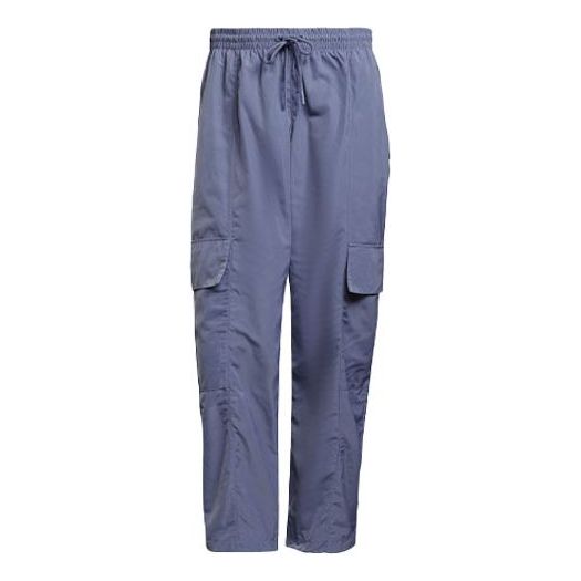 Men's adidas originals C Cargo Pant Retro Side Pocket Bundle Feet Casual Long Pants/Trousers Blue H11369
