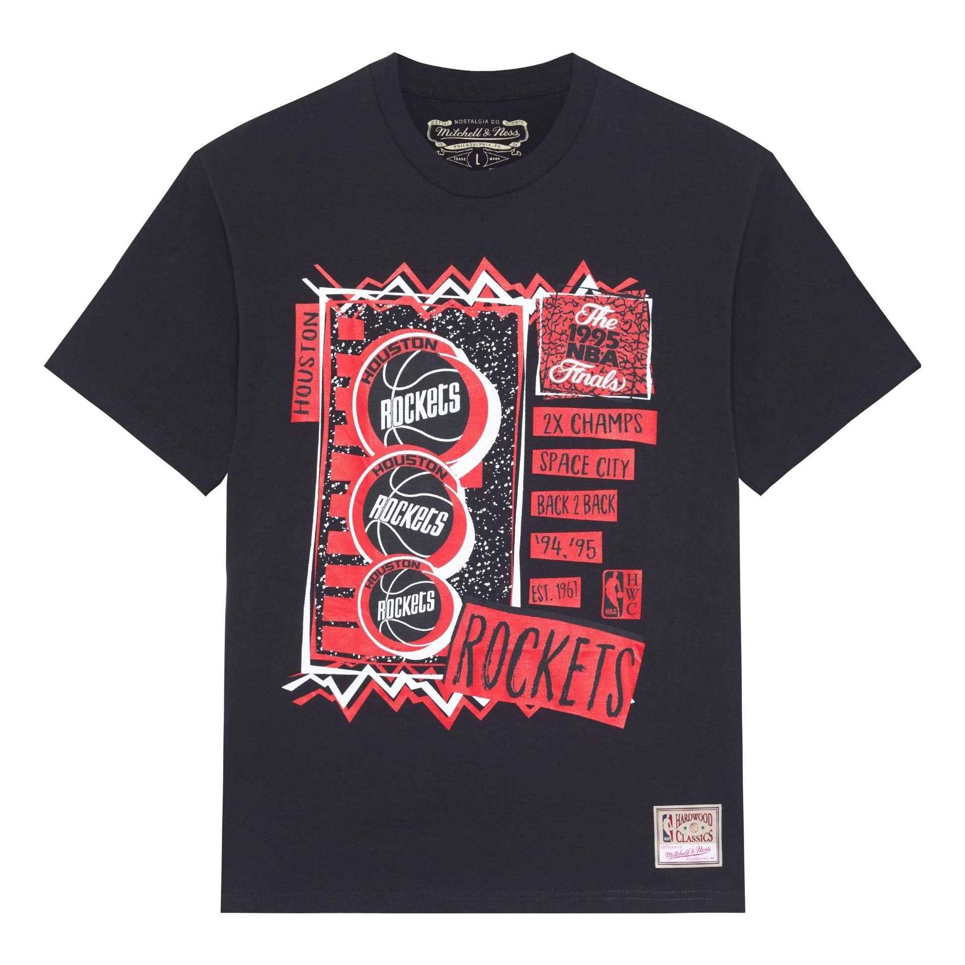 Mitchell & Ness x NBA Houston Rockets T-shirt 'Black' BMTRSH22101-HROBLCK