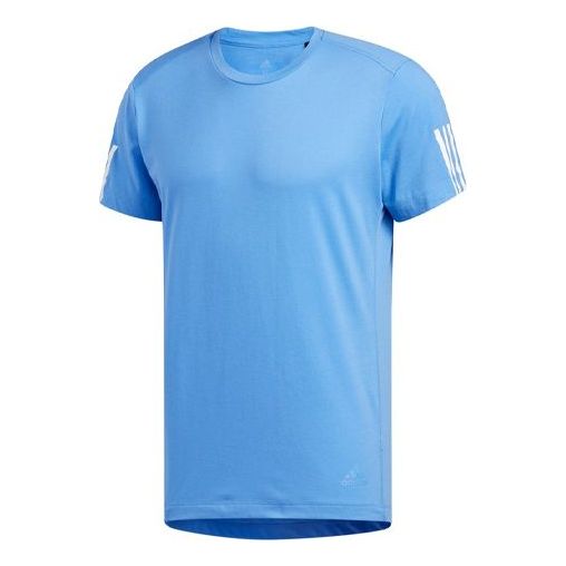 adidas Run It Tee Soft Sports Round Neck Short Sleeve Blue EJ8086