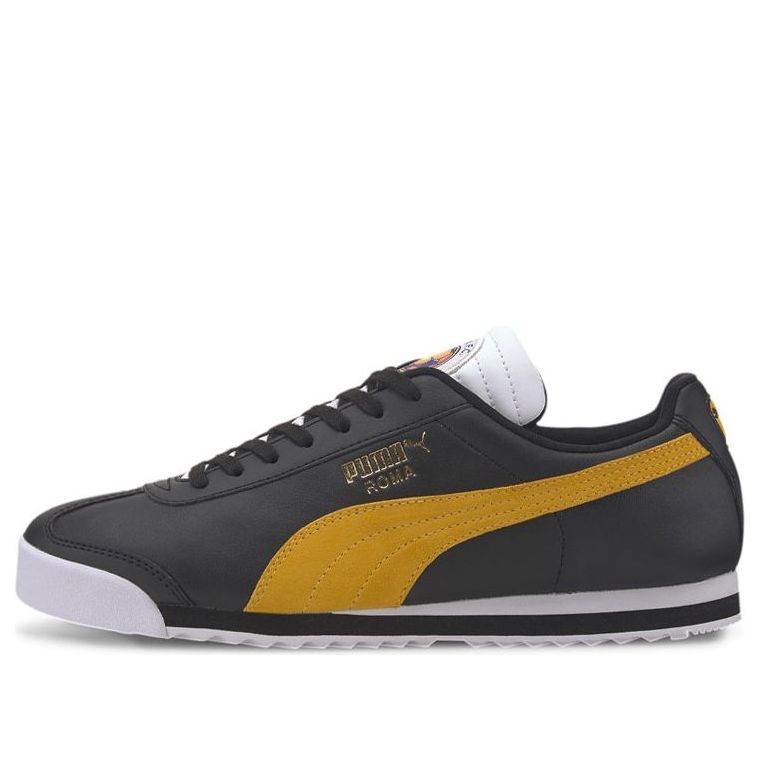 PUMA Roma Classic Running Shoes Black/Yellow 371615-01