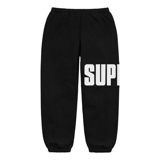 Supreme Rib Sweatpants 'Black White' SUP-FW20-381