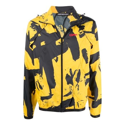 Off-White Graffiti Printing Detachable Sleeve Jacket Version Yellow OMVL009V21FAB0011018
