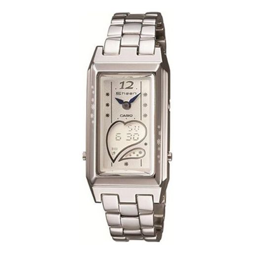 CASIO SHEEN Series Vintage Business Waterproofes Stainless Steel Strap White Analog SHN-6002D-7ADR