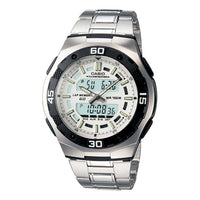 CASIO Sports Mens SilverBlack Analog/Digital Combo AQ-164WD-7A