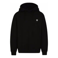 MLB NY hooded Long Sleeves Loose Small Label Athleisure Casual Sports Unisex Black 31HD02941-50L