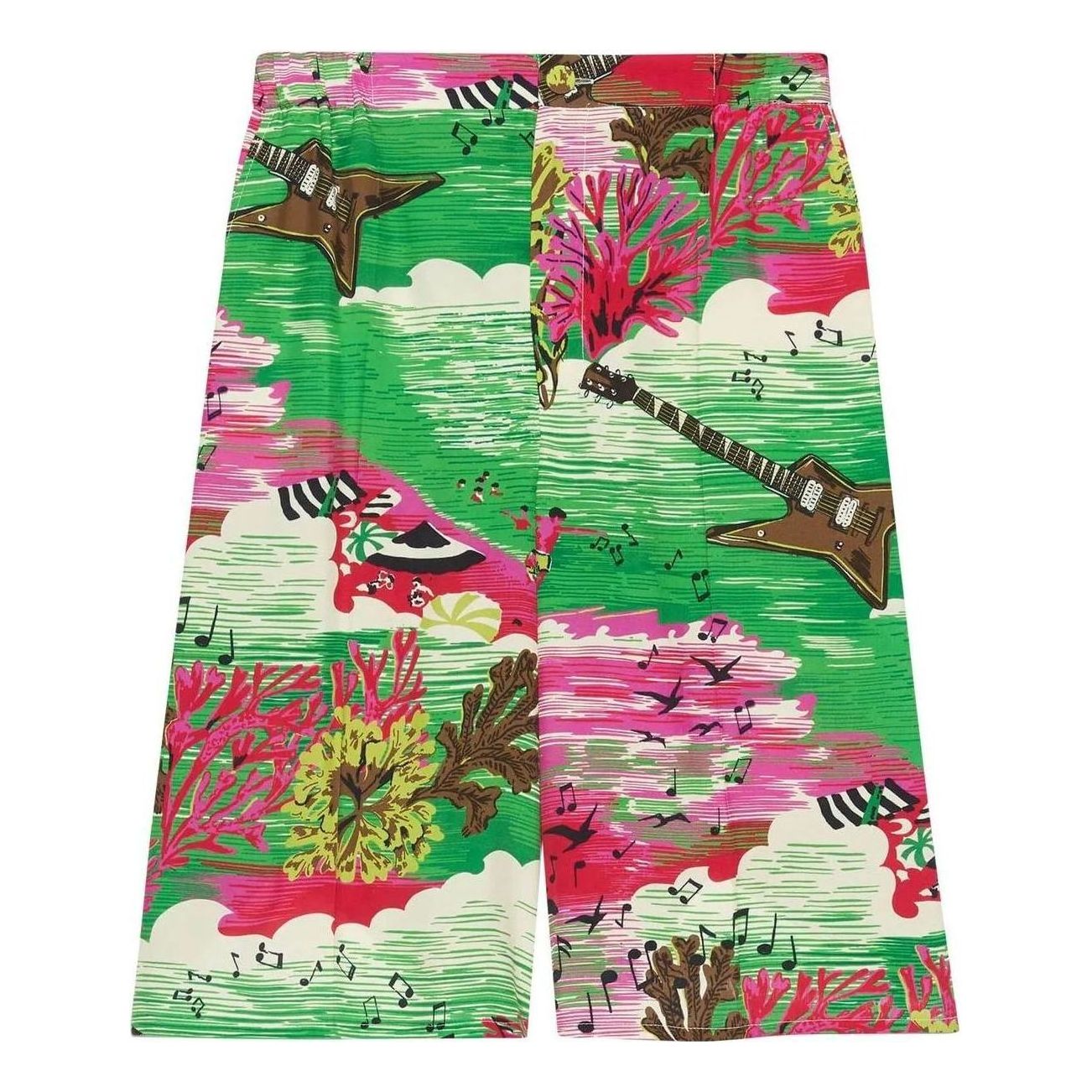 Gucci Printed Silk Shorts 'Green' 697957-ZAIP8-3481