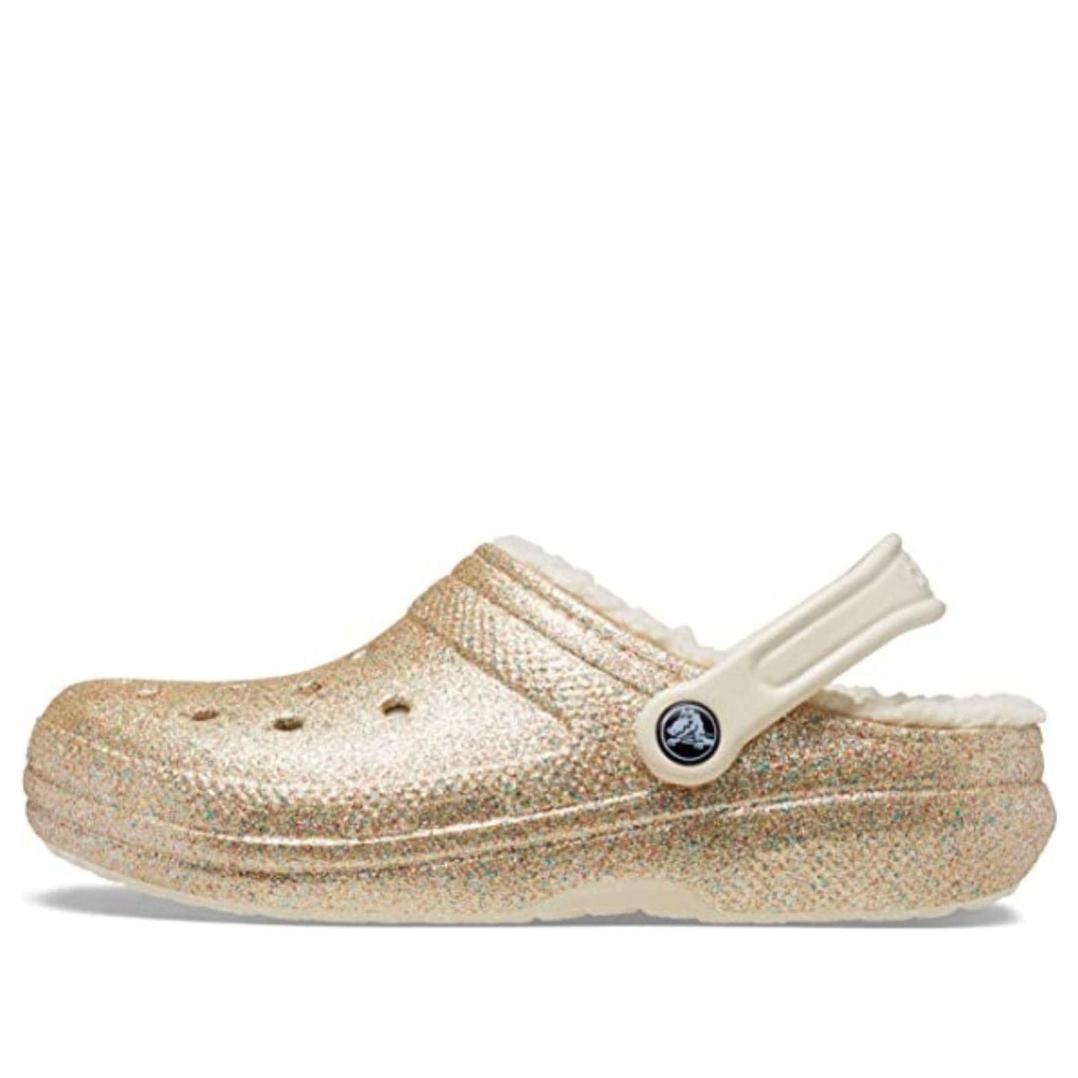 (WMNS) Crocs Classic Glitter Lined Clogs 'Gold' 504271