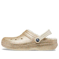 (WMNS) Crocs Classic Glitter Lined Clogs 'Gold' 504271