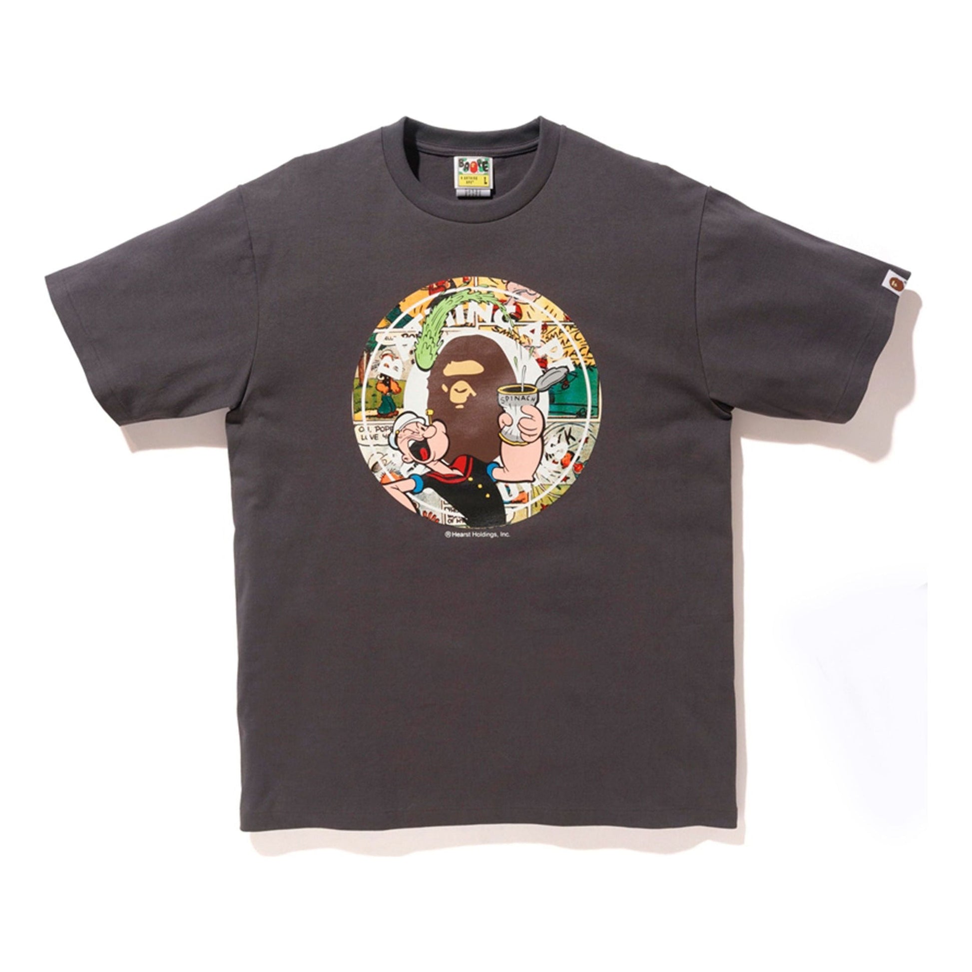 BAPE x Popeye Comic BWS Tee Charcoal BAPE-SS18-061